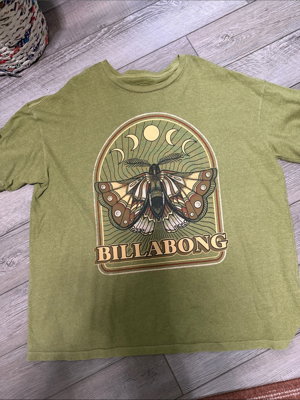 Billabong Olive and Pink Moth Wall Art Print - Picture 2 of 3